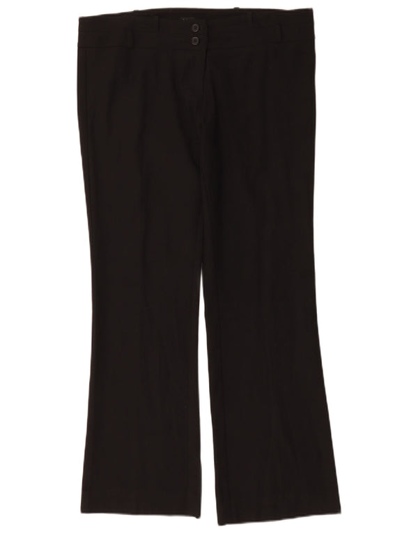 Pantaloni casual bootcut da donna Oasis UK 12 Medium W34 L29 Poliestere nero