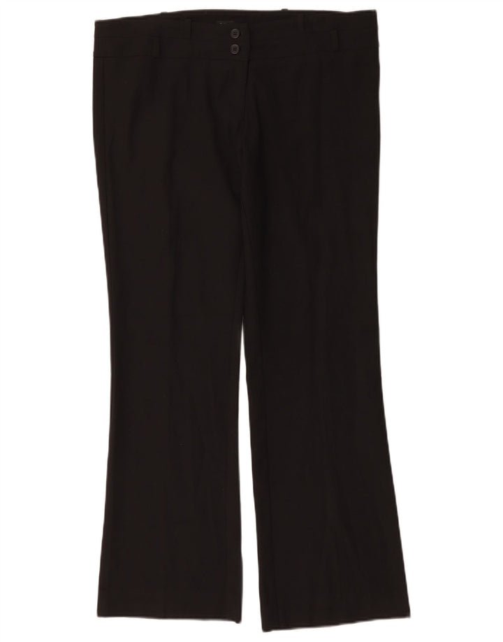 Pantaloni casual bootcut da donna Oasis UK 12 Medium W34 L29 Poliestere nero
