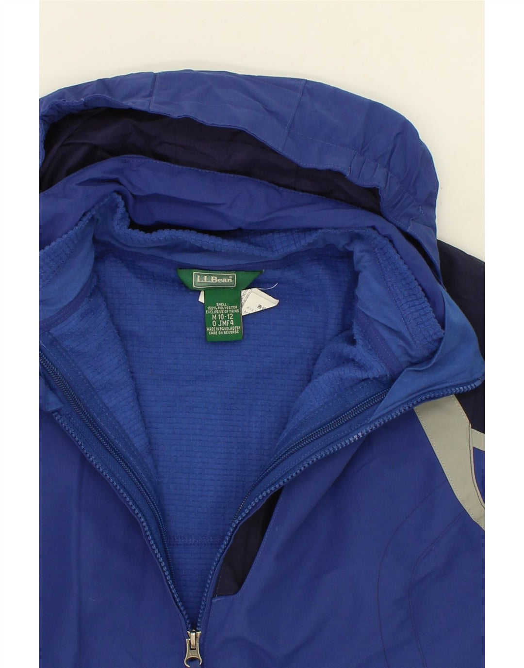 L.L.BEAN Boys Hooded Windbreaker Jacket 10-11 Years Medium Blue Vintage L.L.Bean and Second-Hand L.L.Bean from Messina Hembry 