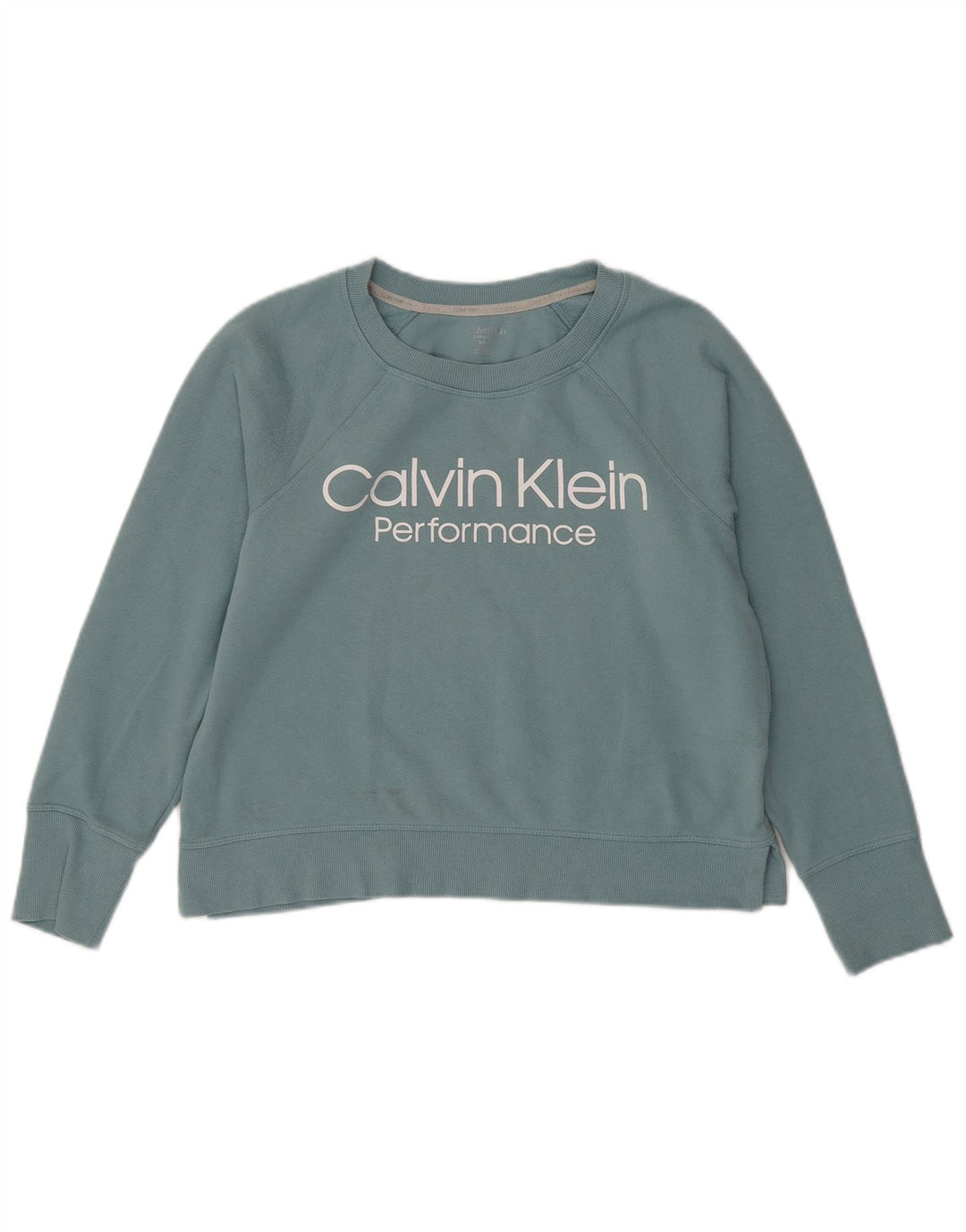 CALVIN KLEIN Felpa oversize da donna Maglione UK 10 Small Verde