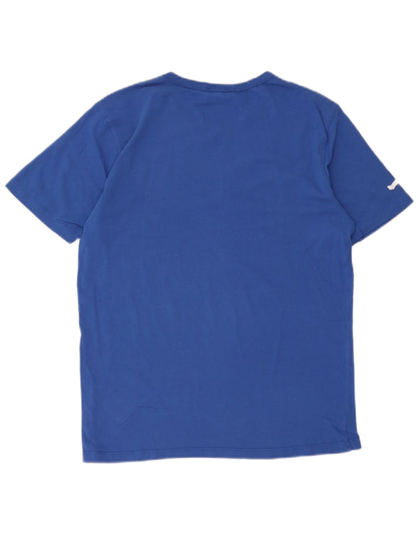 T-shirt grafica da uomo Gas Top grande in cotone blu