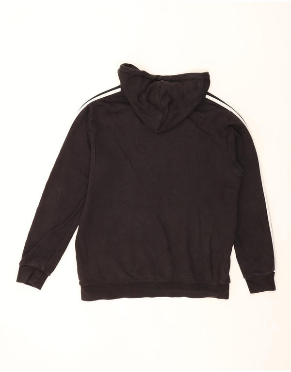 Felpa con cappuccio da uomo Adidas Large in cotone nero