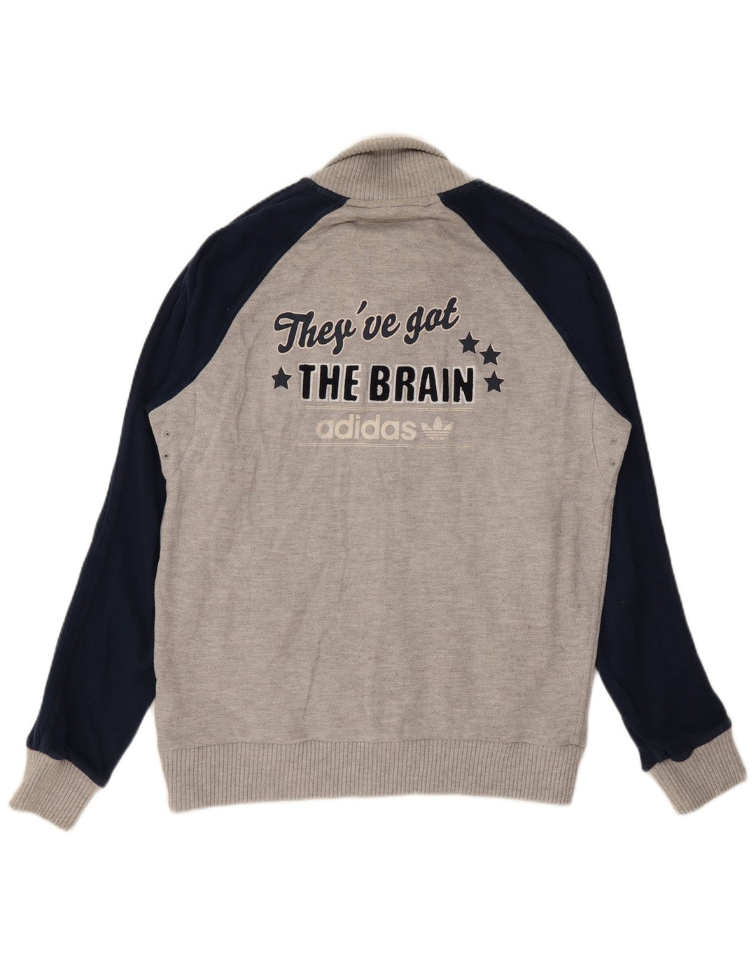 ADIDAS Giacca da uomo con grafica grafica, giacca grande in cotone color block grigio