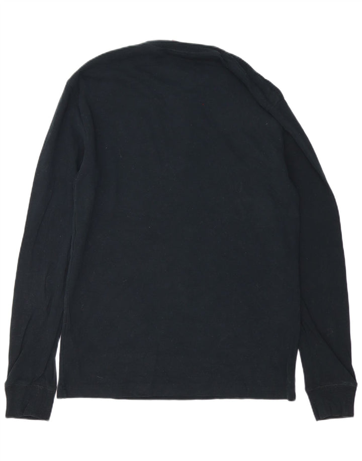 Top da uomo a maniche lunghe Superdry grande in cotone nero