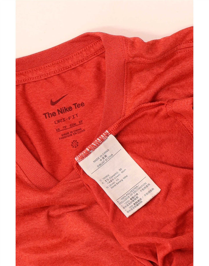 T-shirt Nike Dri Fit da uomo XS rossa in poliestere