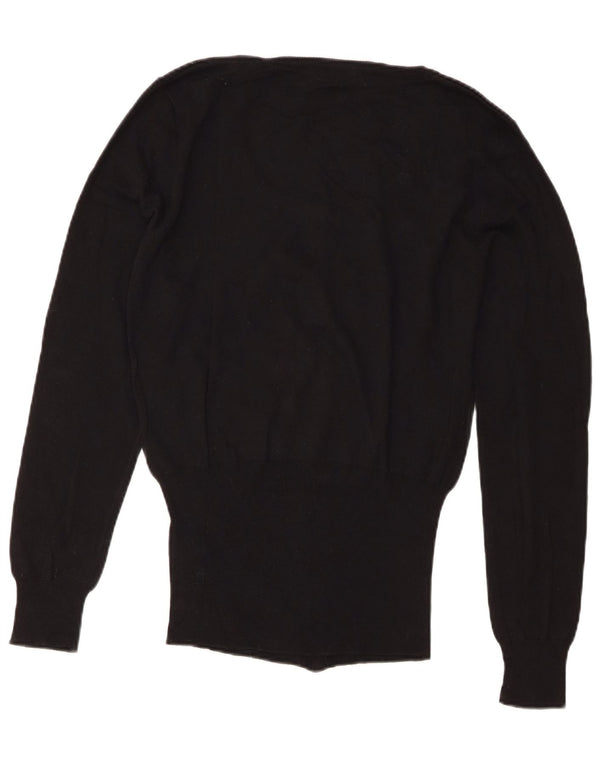 Guess By Marciano Maglione da donna con scollo a barca US 4 Small in cotone nero