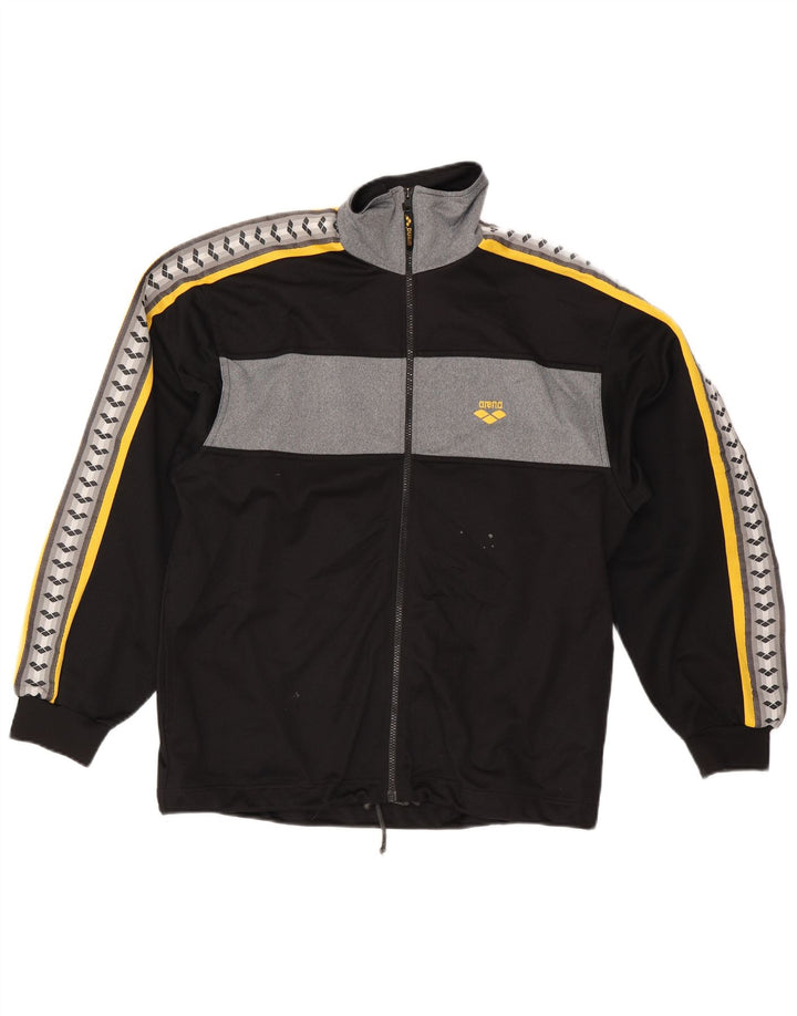 ARENA Giacca da tuta grafica da uomo grande color block nero