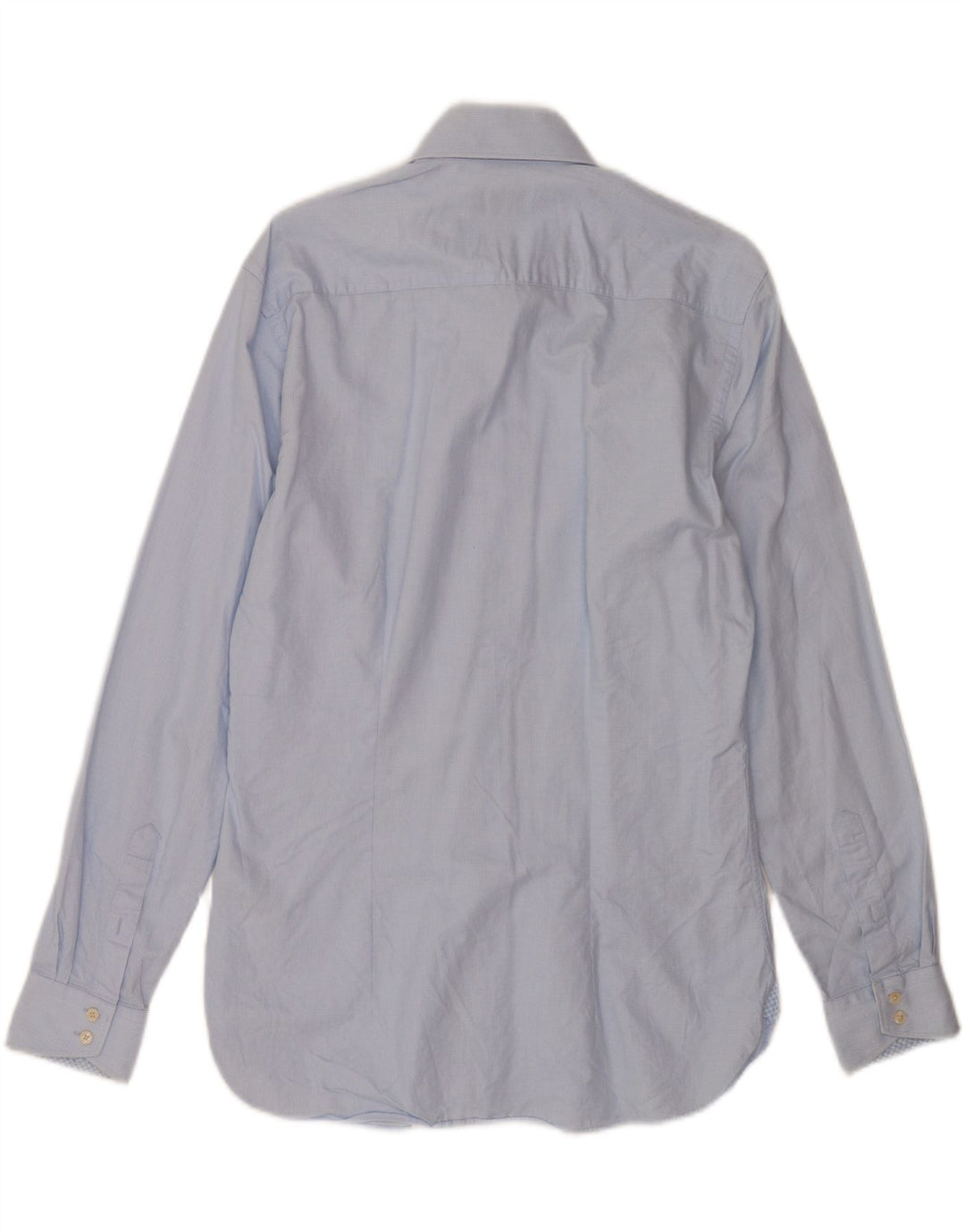 Camicia da uomo Ted Baker taglia 15 1/2 cotone blu medio