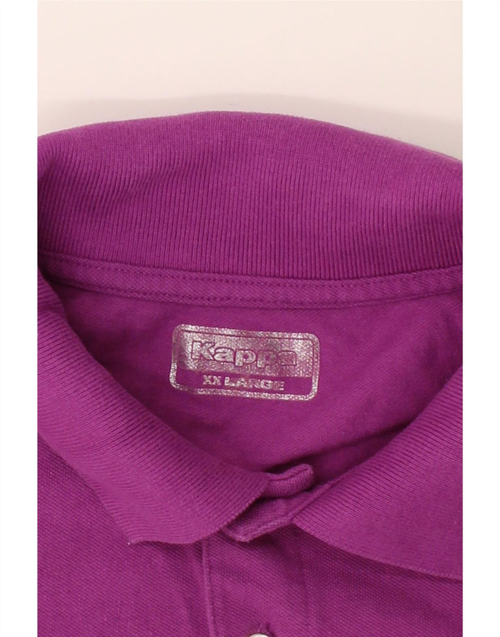 KAPPA Mens Polo Shirt 2XL Maroon Cotton Vintage Kappa and Second-Hand Kappa from Messina Hembry 