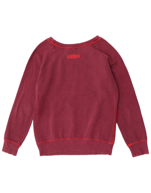 Felpa grafica da donna Adidas Jumper UK 12 Borgogna media