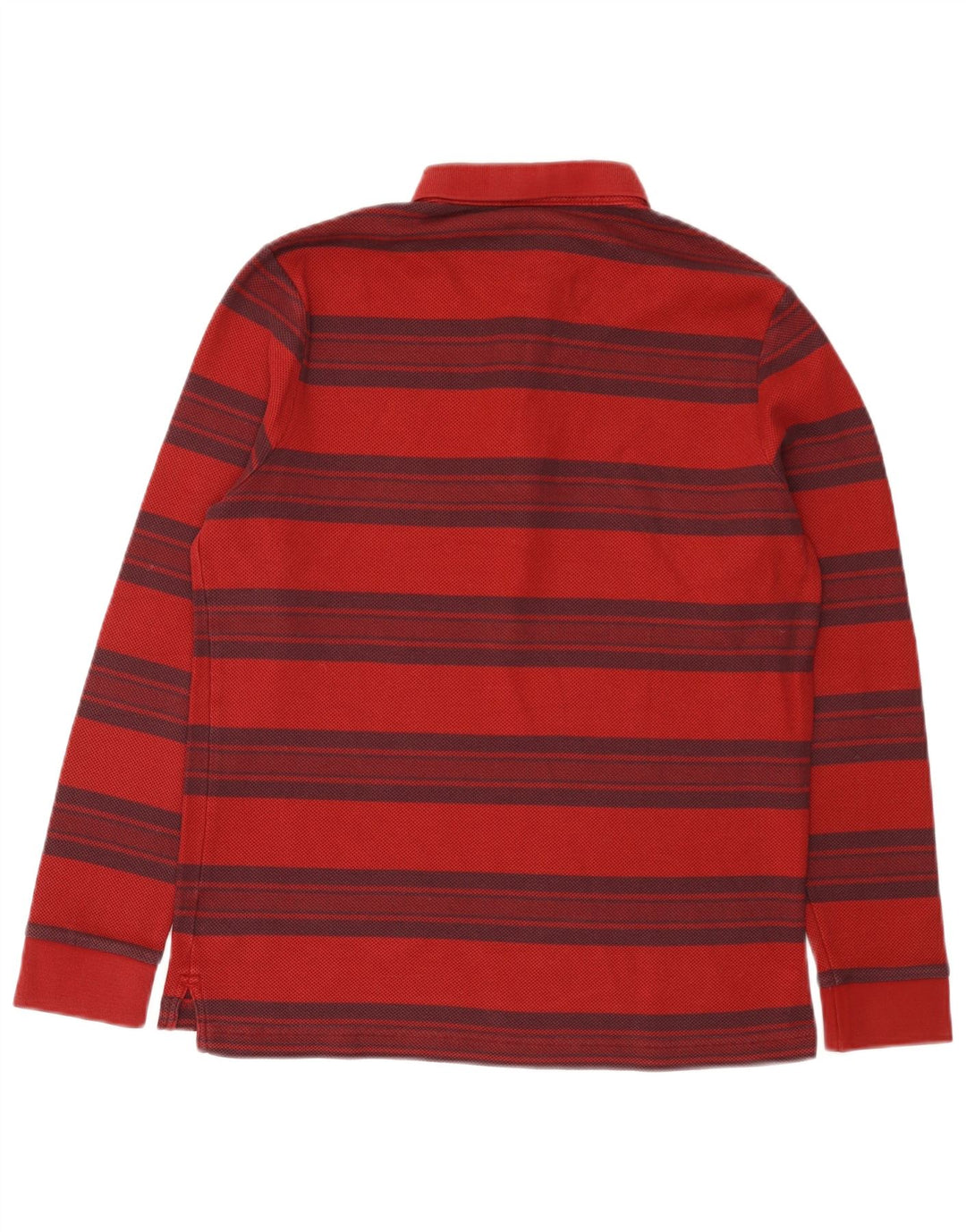 Polo da uomo a maniche lunghe Lacoste taglia 3 piccola in cotone a righe rosse