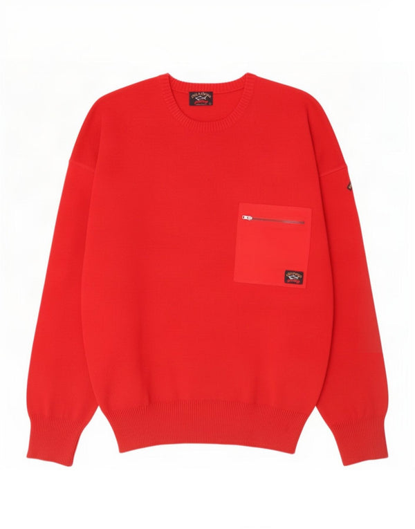 Maglione maglione girocollo da uomo Paul & Shark grande rosso