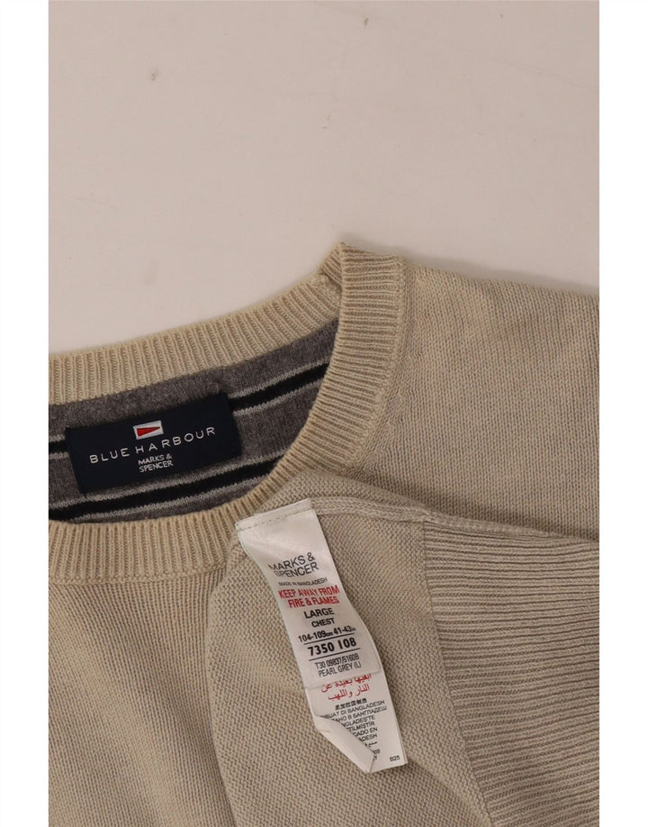Maglione maglione girocollo da uomo Marks & Spencer UK 41/43 grande grigio