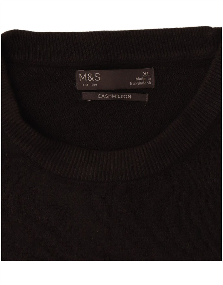 Maglione maglione girocollo da uomo Marks & Spencer XL acrilico nero