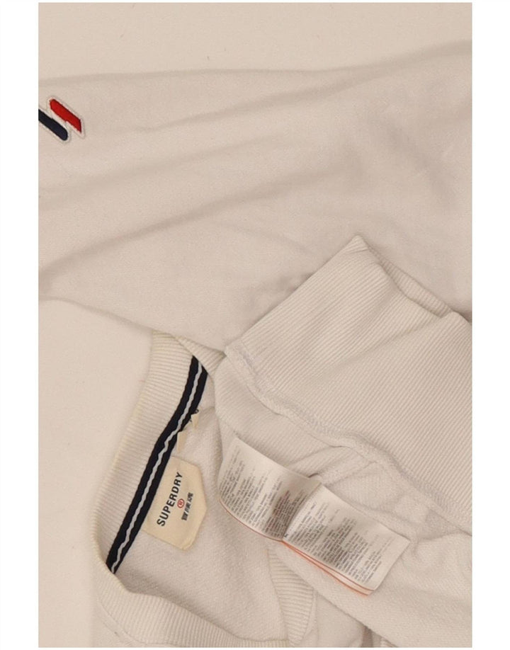 Felpa da donna Superdry Jumper UK 14 Large White Cotton