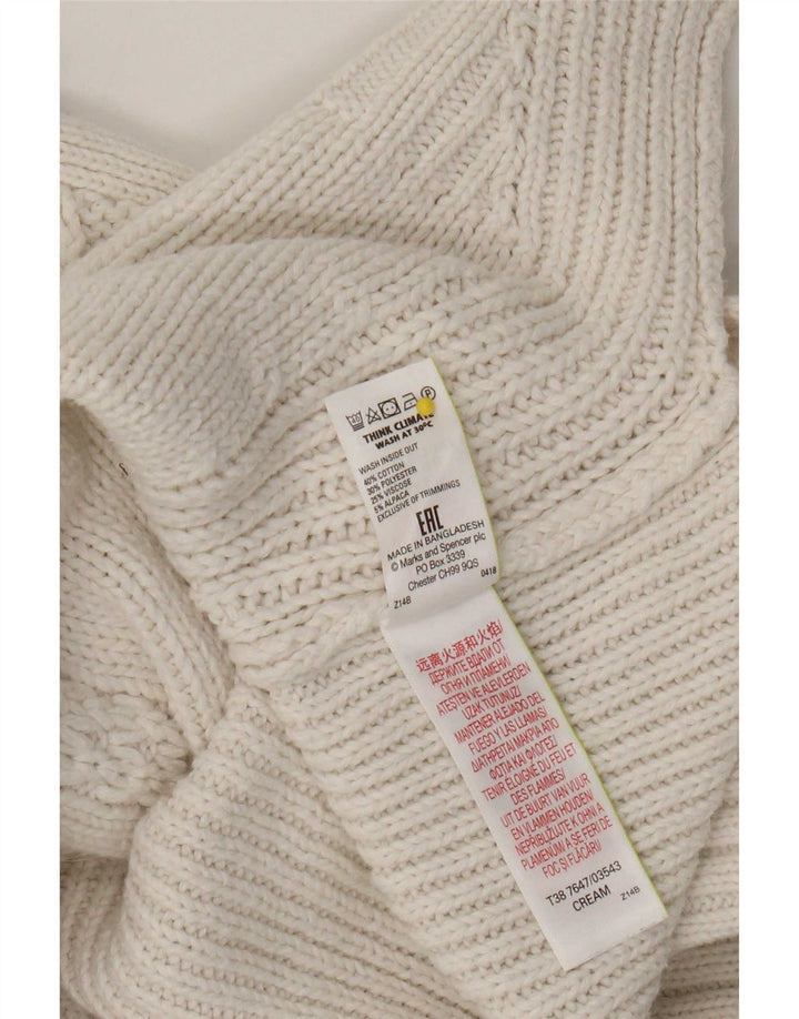 Maglione maglione girocollo oversize da donna Marks & Spencer UK 20 2XL Beige