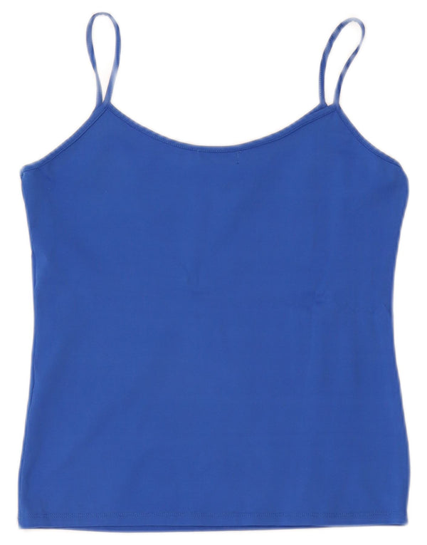 Top corto con canottiera corta da donna Zara UK 14 grande blu