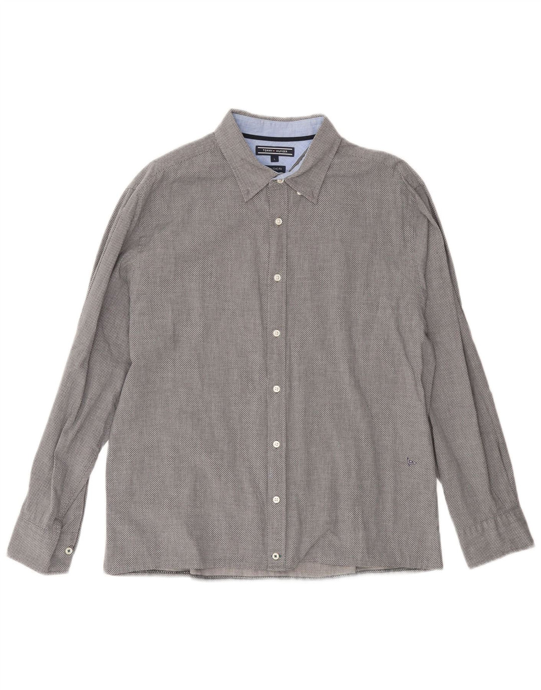 TOMMY HILFIGER Camicia da uomo New York Fit grande grigia maculata