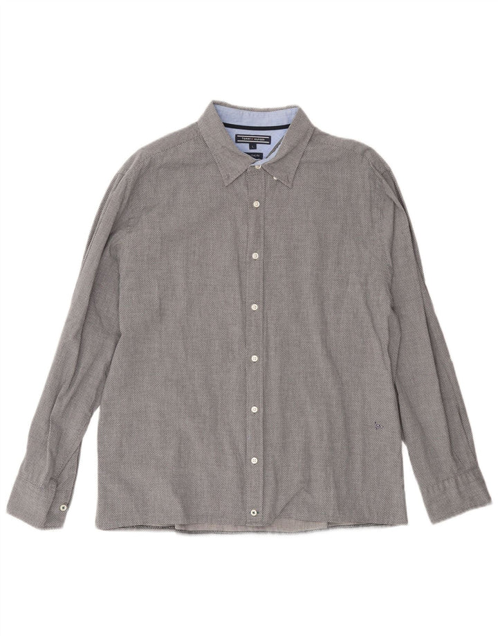 TOMMY HILFIGER Camicia da uomo New York Fit grande grigia maculata