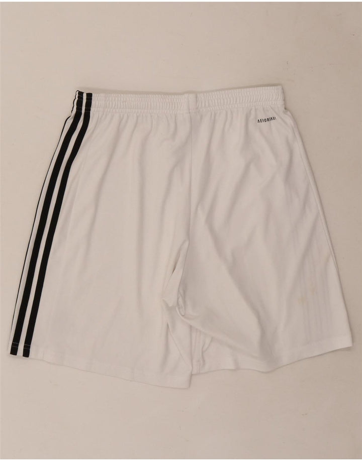 Pantaloncini sportivi Adidas Aeroready da uomo in poliestere bianco medio