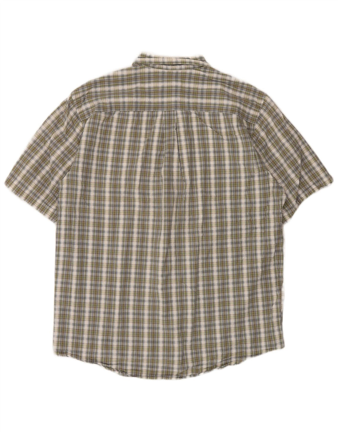 Camicia a maniche corte da uomo vestibilità comoda Eddie Bauer in cotone a quadri verde medio