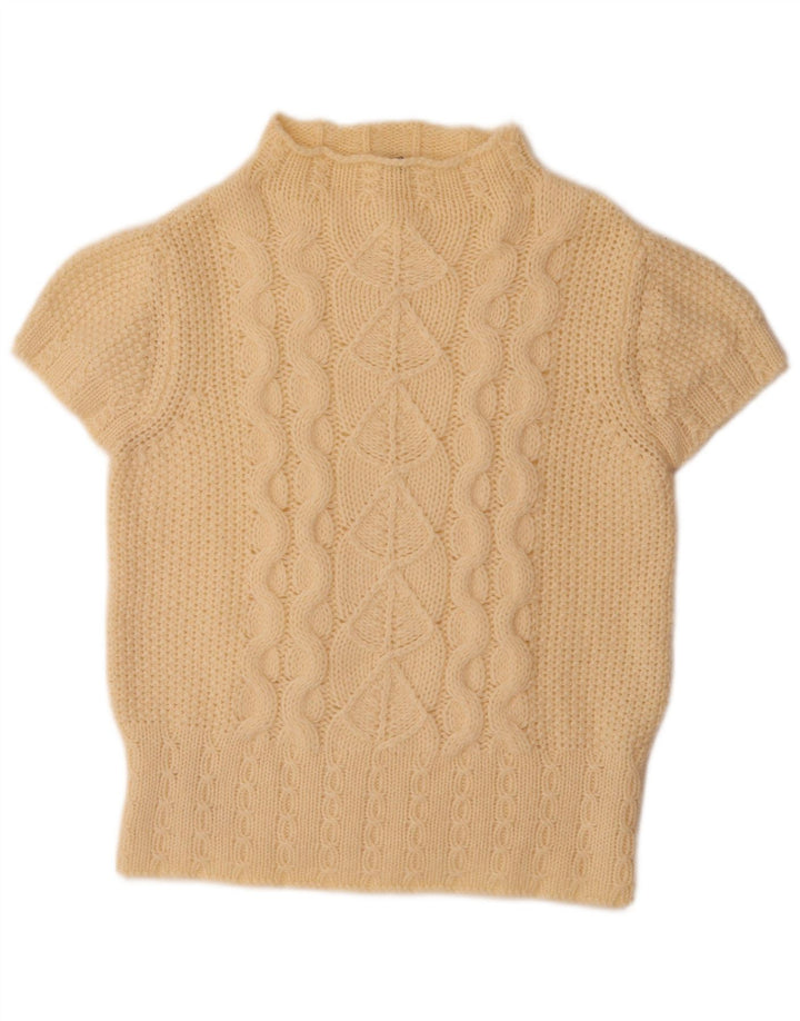 BENETTON Womens Turtle Neck Jumper Sweater UK 16 Large Off White