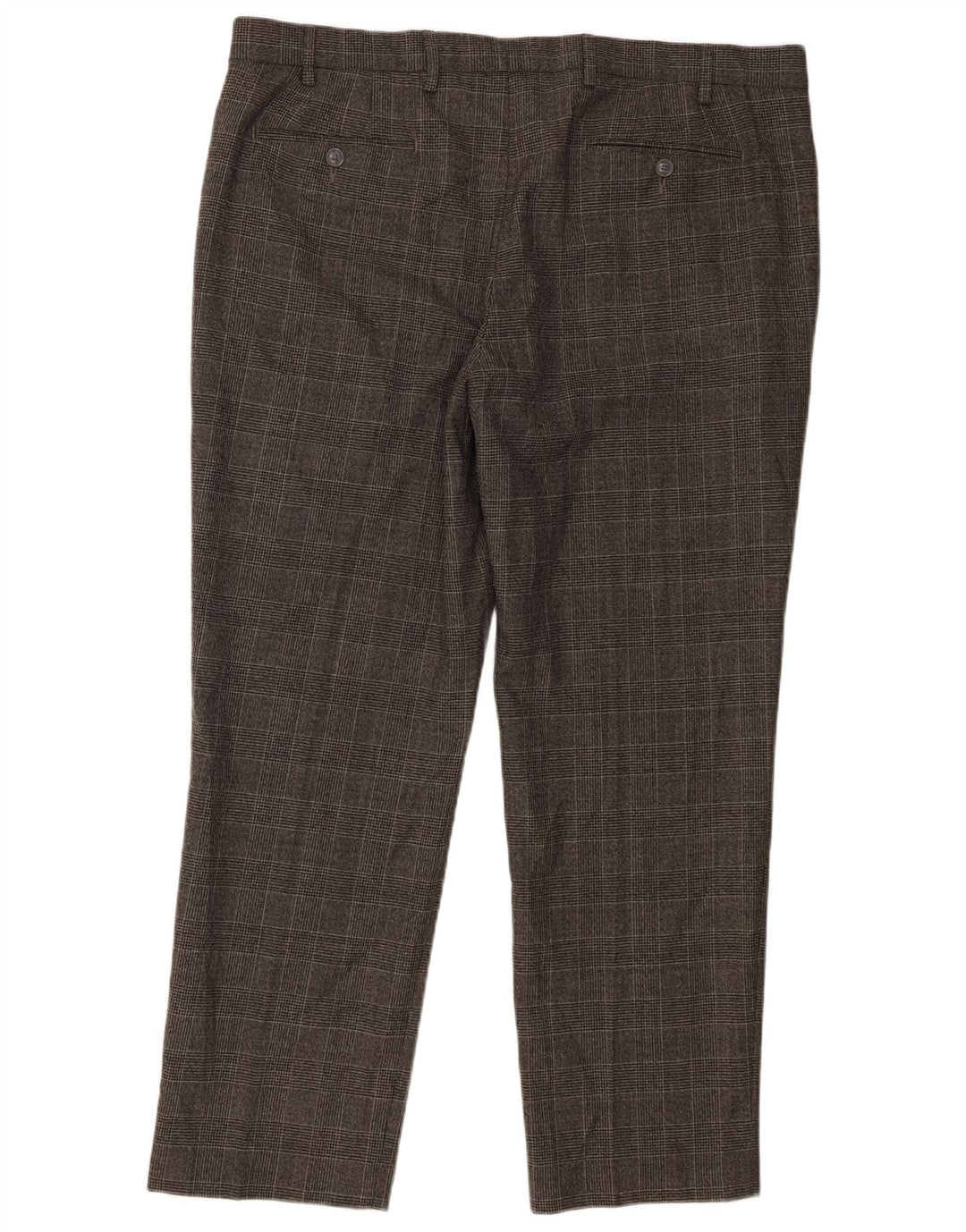 Pantaloni da abito dritti Regular Fit Marks & Spencer da uomo W40 L29 a quadri grigi