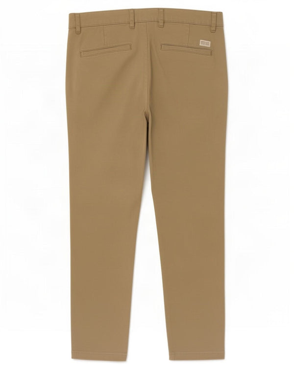 Pantaloni chino slim da uomo Zara EU 42 Large W32 L27 cotone kaki