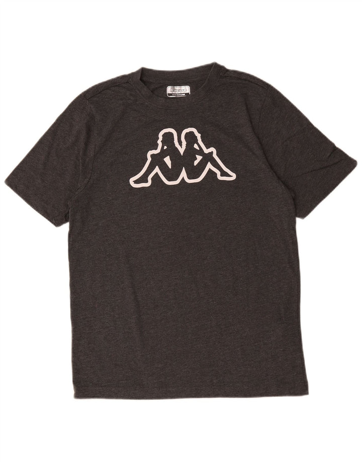T-shirt grafica da uomo Kappa Top in cotone grigio medio