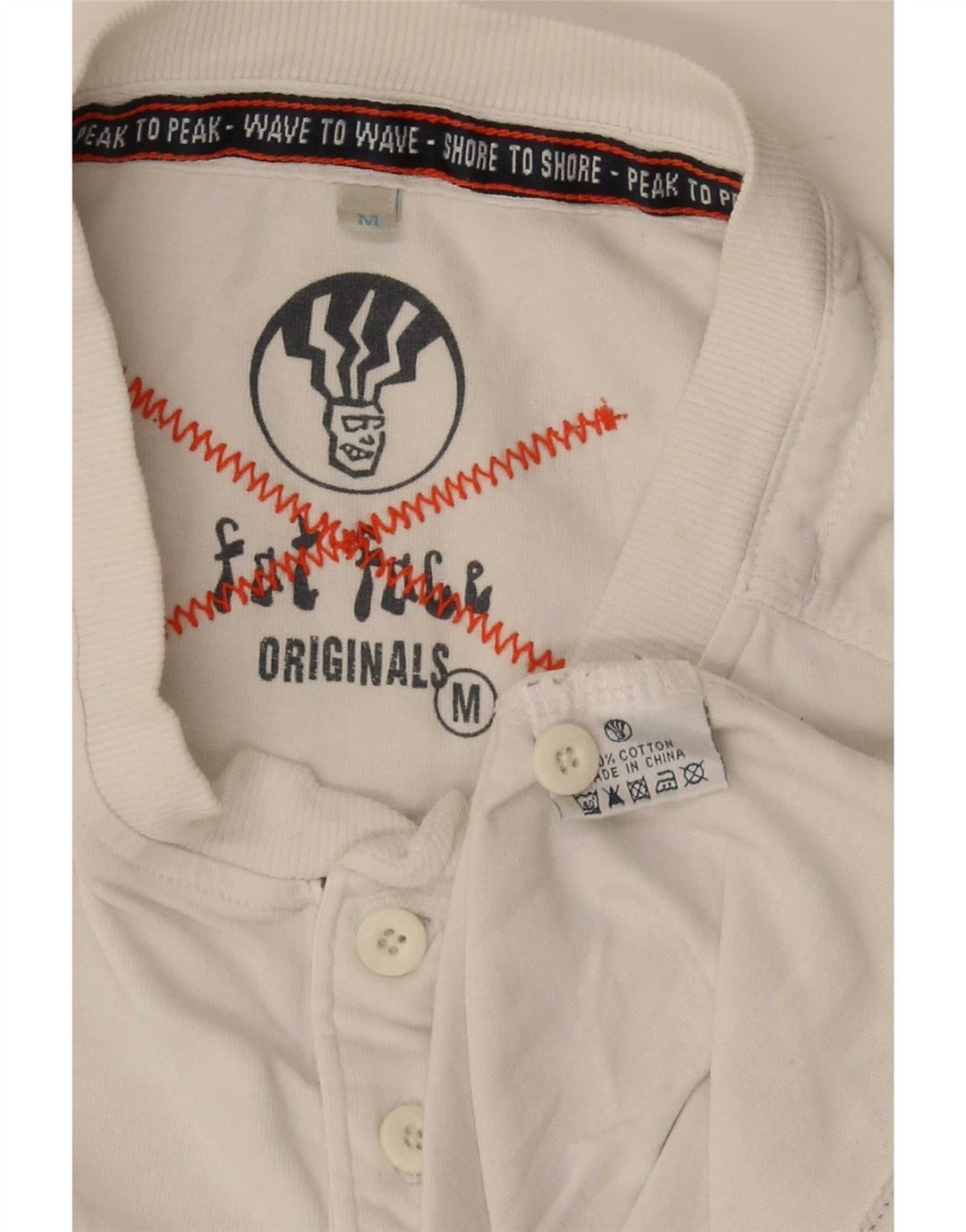 T-shirt da uomo Fat Face Top in cotone bianco medio
