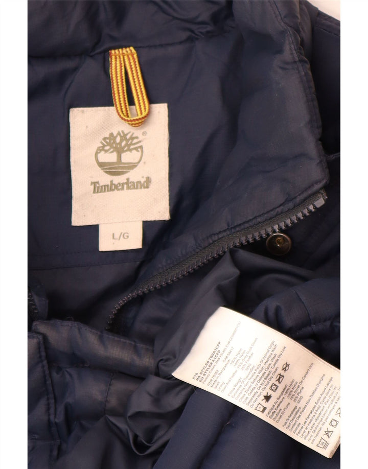 Giacca imbottita da uomo Timberland UK 40 Large in nylon blu navy