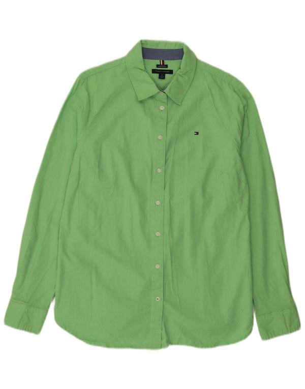 Camicia da donna Tommy Hilfiger Classic Fit UK 14 Cotone verde medio