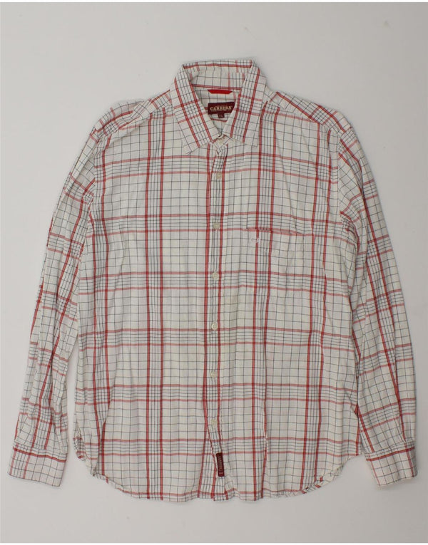 Camicia da uomo Carrera XL in cotone a quadri bianchi