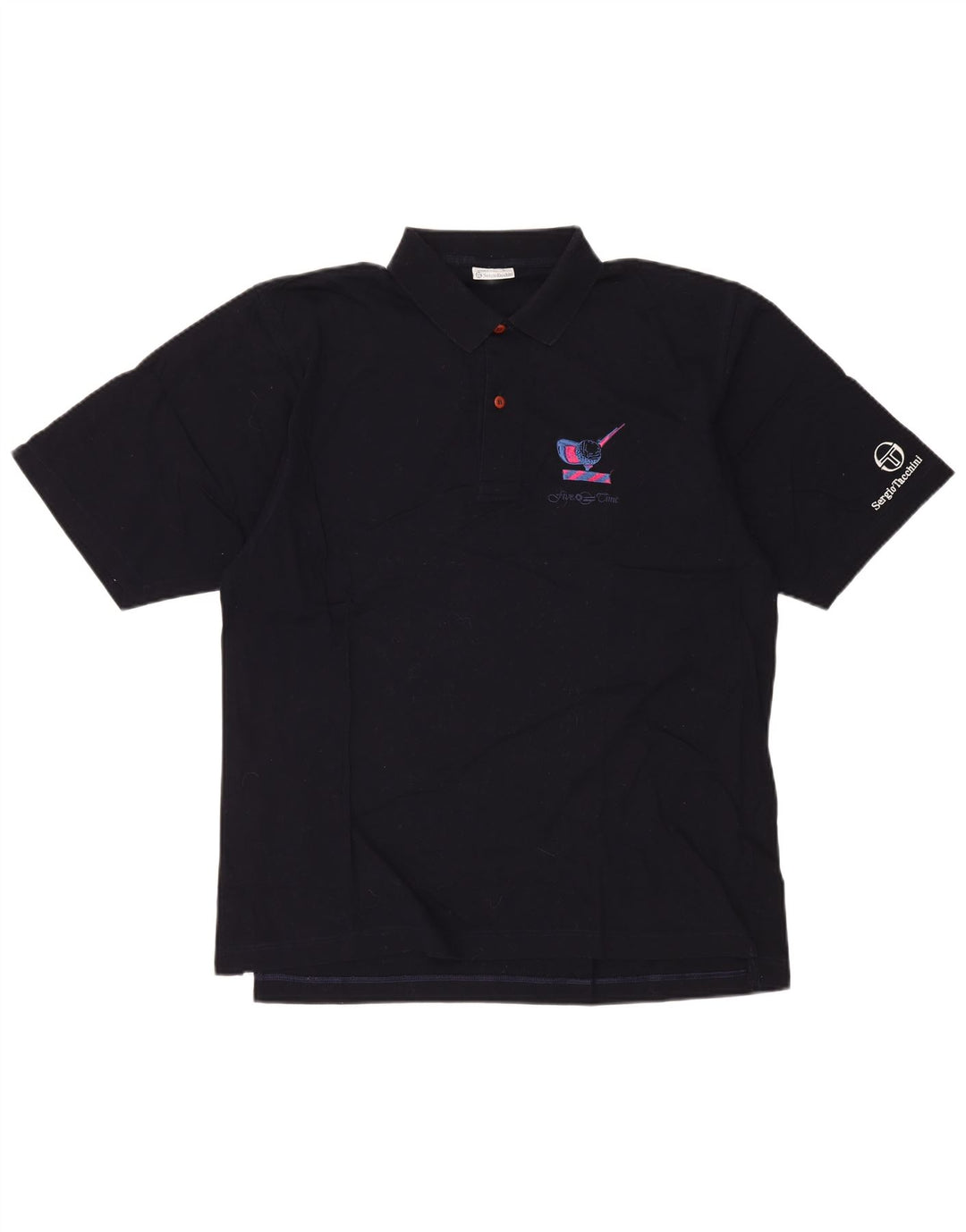 Polo Uomo Sergio Tacchini Taglia Grande in Cotone Blu Navy