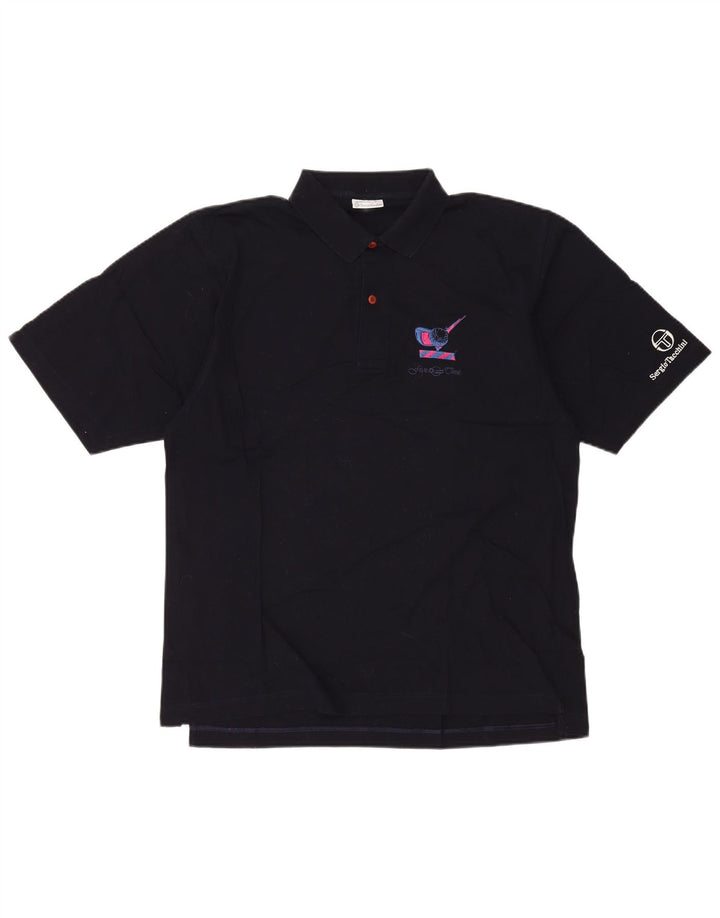 Polo Uomo Sergio Tacchini Taglia Grande in Cotone Blu Navy