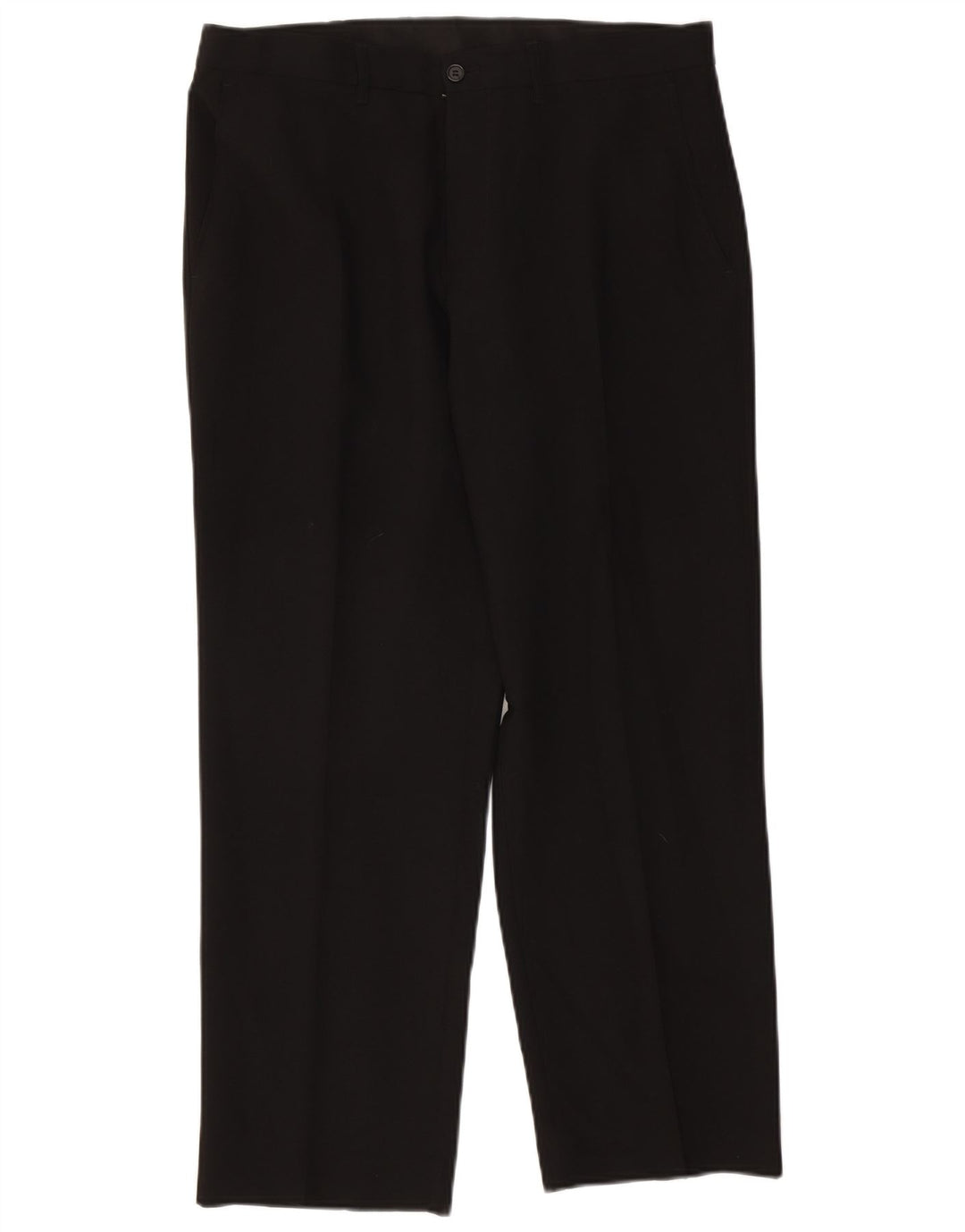 Pantaloni chino dritti da uomo Marks & Spencer W36 L29 poliestere nero