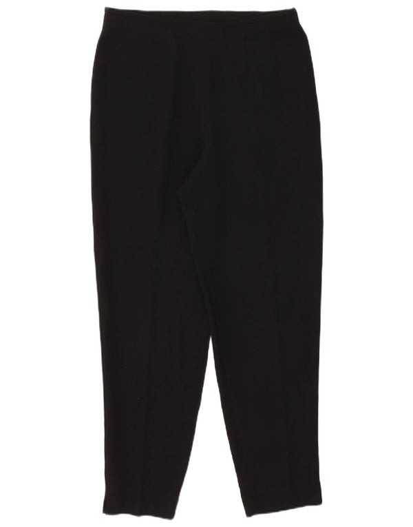 Pantaloni da abito a vita alta da donna Marks & Spencer UK 16 Large W30 L27 Nero