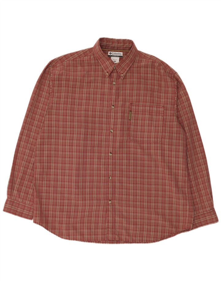 Camicia a quadri Columbia da uomo 2XL Modale a quadri rossi