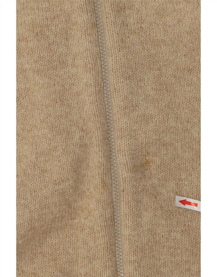 Maglione cardigan da uomo Zara grande in lana beige