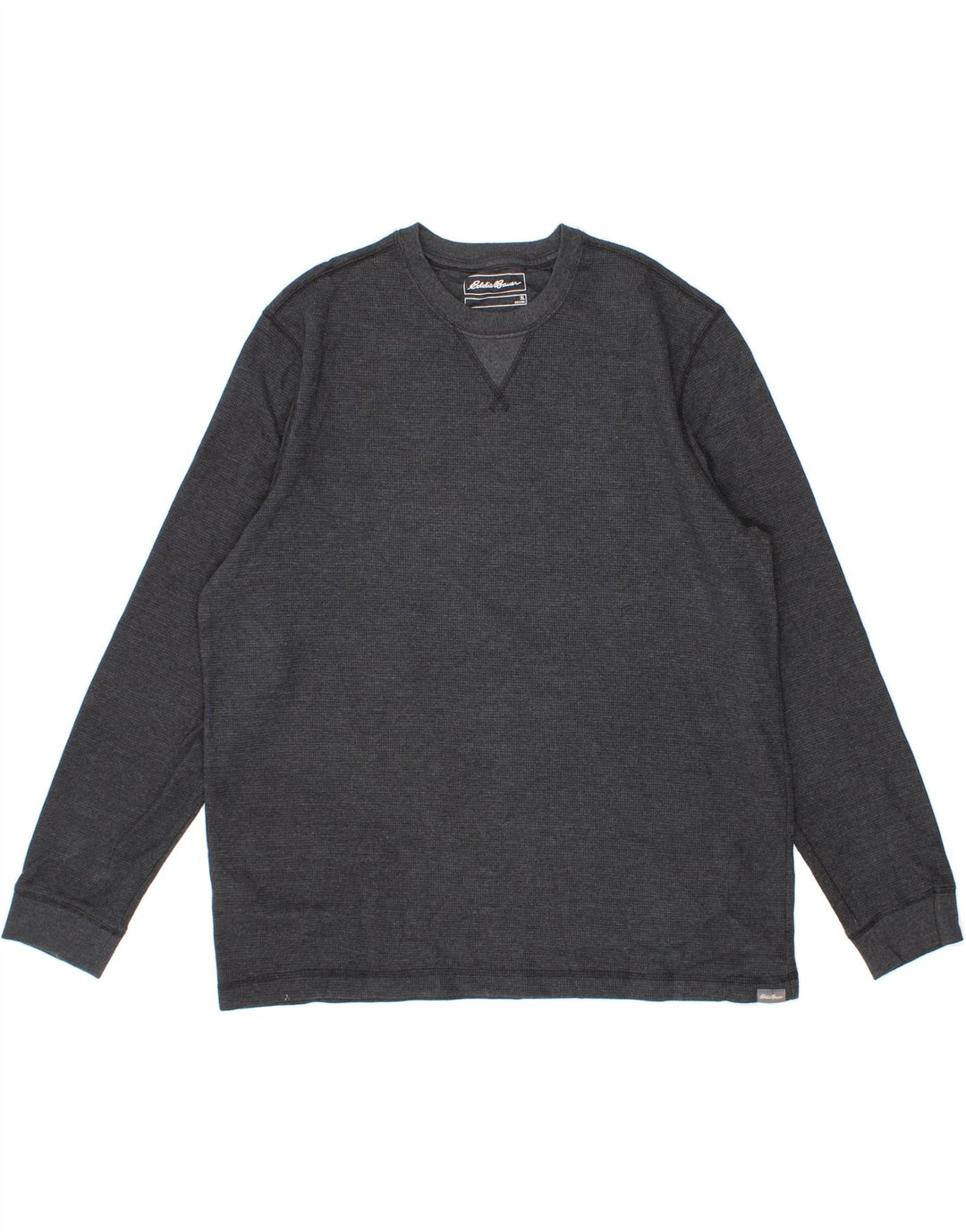 EDDIE BAUER Mens Top Long Sleeve XL Grey Cotton Vintage Eddie Bauer and Second-Hand Eddie Bauer from Messina Hembry 