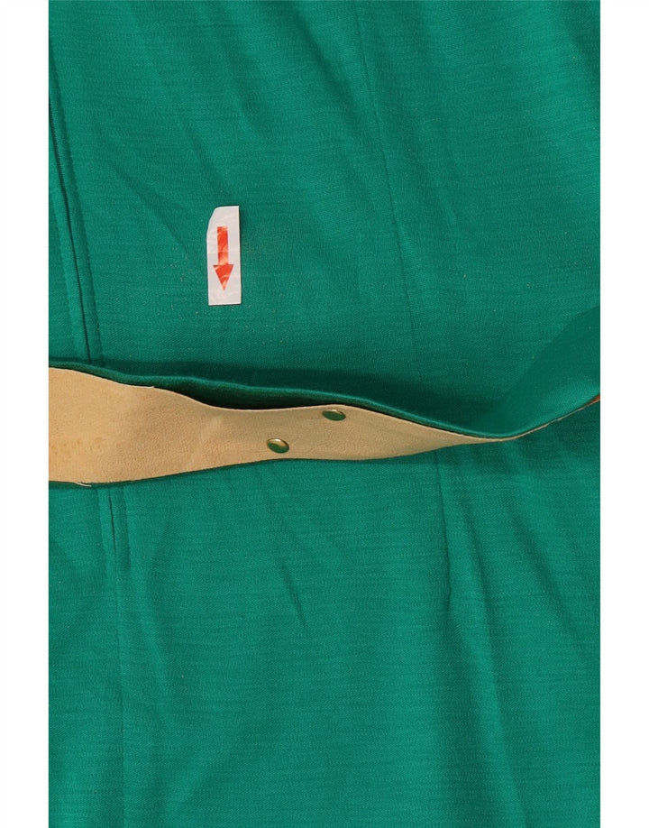 Abito a trapezio vintage da donna a maniche lunghe IT 42 Poliacrilico turchese medio