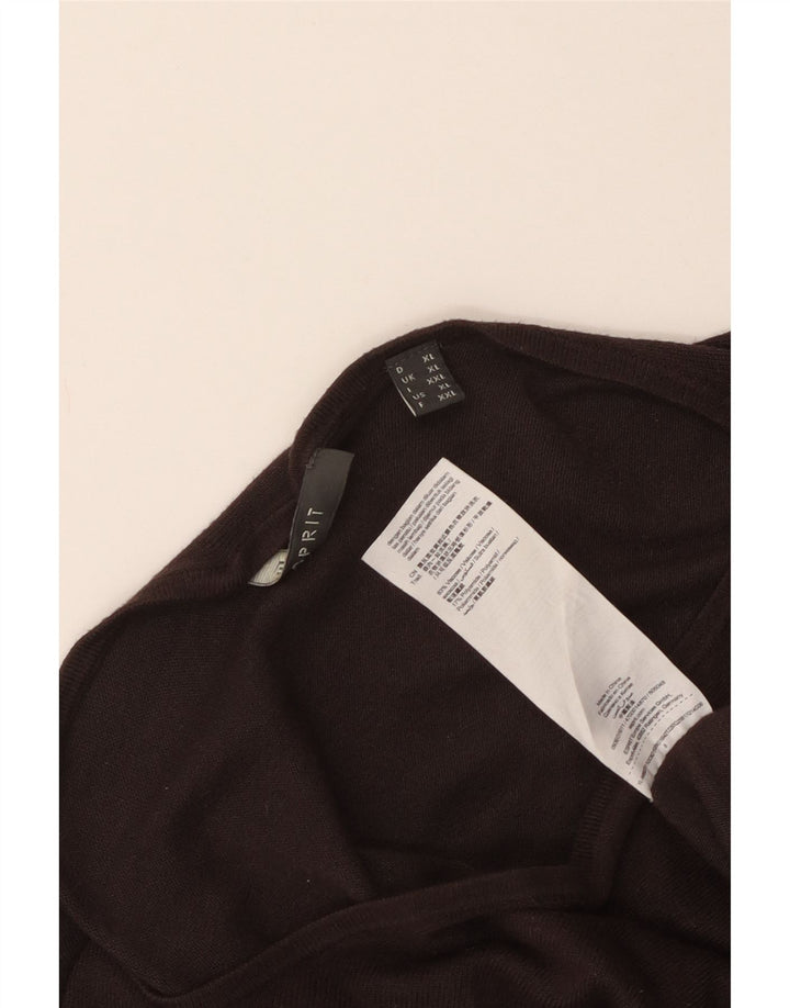 T-shirt oversize lunga da donna Esprit Top UK 18 XL viscosa marrone