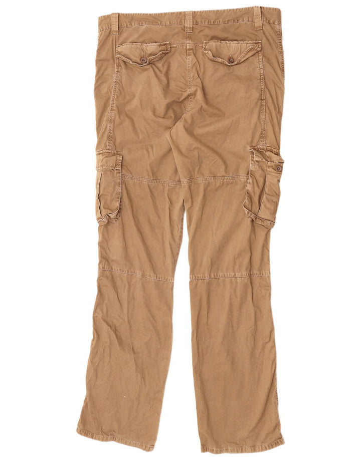 Pantaloni cargo dritti da uomo Mac W40 L38 in cotone marrone