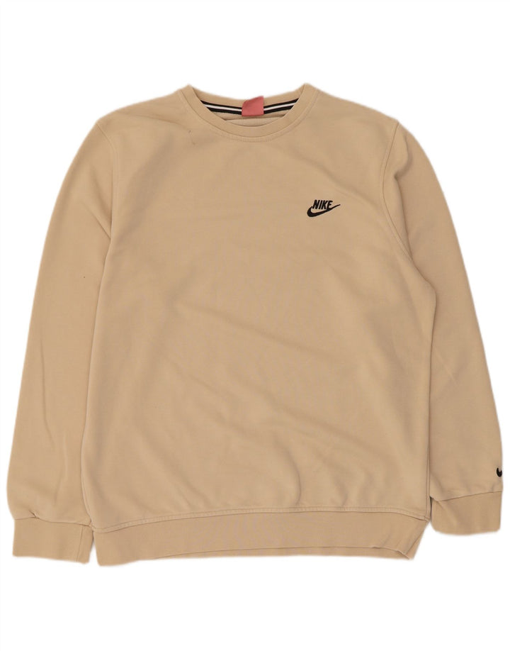 Felpa da donna Nike Jumper UK 20 2XL Cotone beige