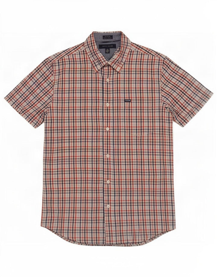 Camicia a maniche corte da uomo Tommy Hilfiger a quadretti multicolore medio