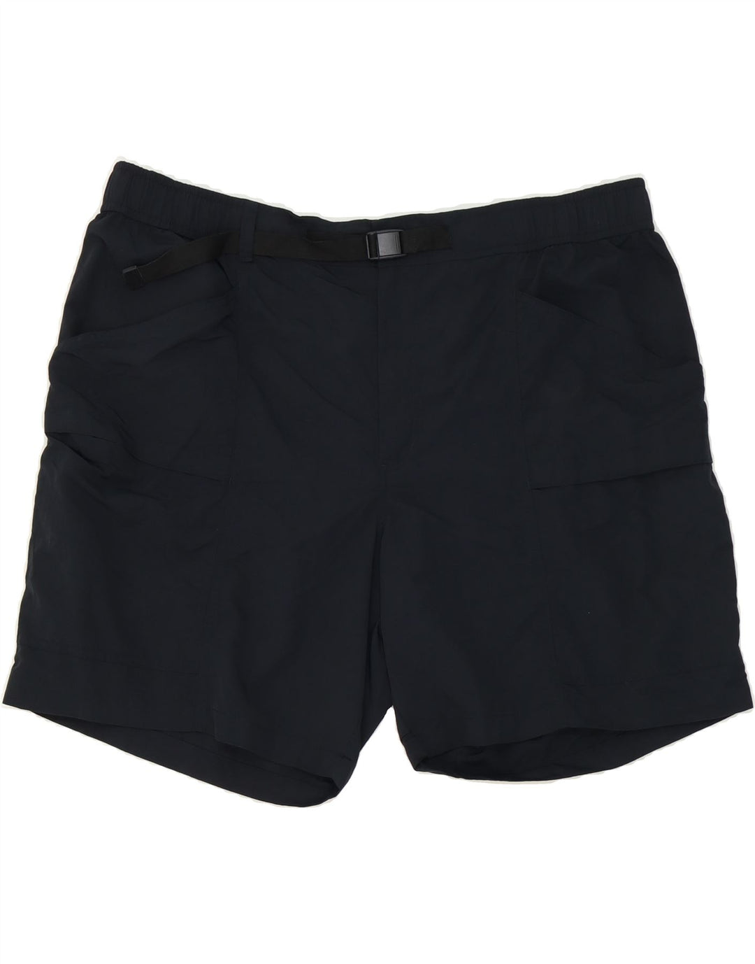 EDDIE BAUER Mens Cargo Shorts 2XL W44 Navy Blue Nylon Vintage Eddie Bauer and Second-Hand Eddie Bauer from Messina Hembry 