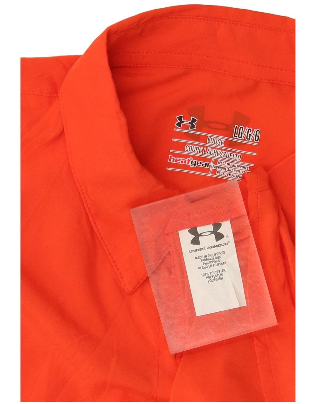 Maglia a maniche corte UNDER ARMOUR Heat Gear da uomo, grande, in poliestere arancione