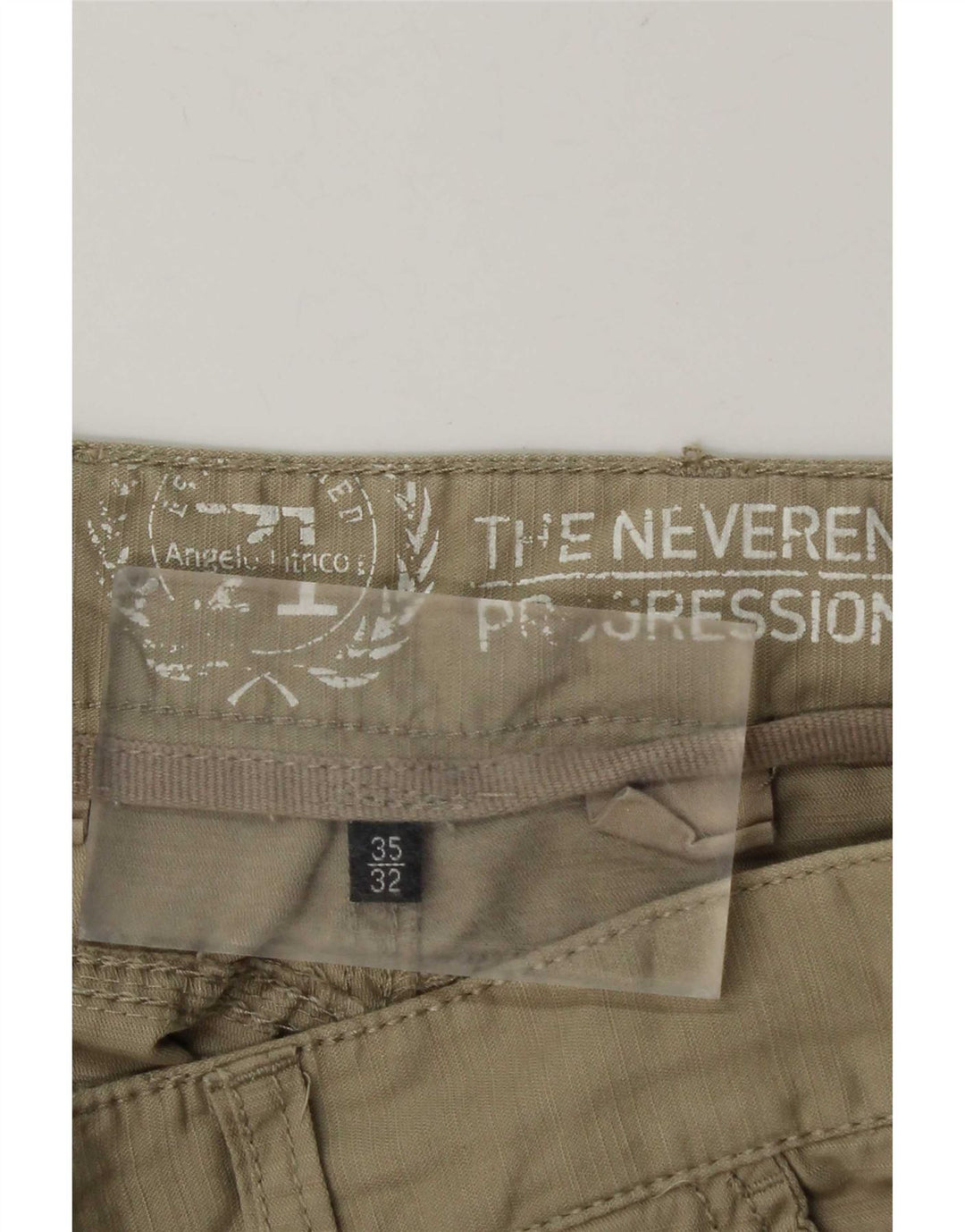 Pantaloni cargo dritti da uomo vintage W35 L32 Beige