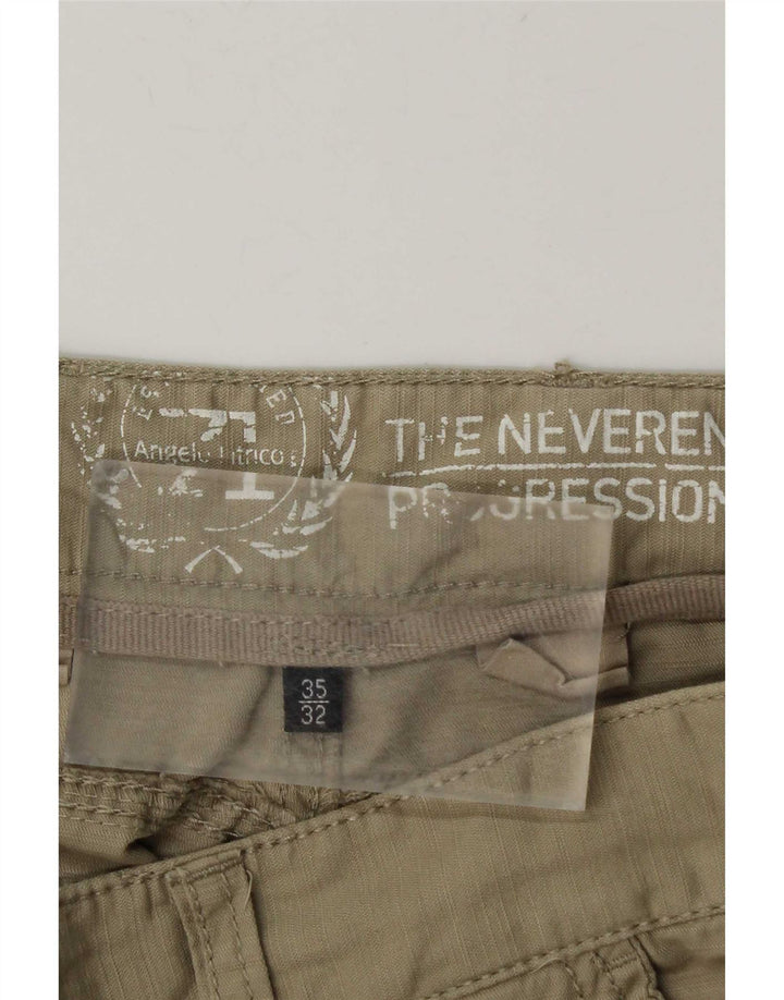 Pantaloni cargo dritti da uomo vintage W35 L32 Beige