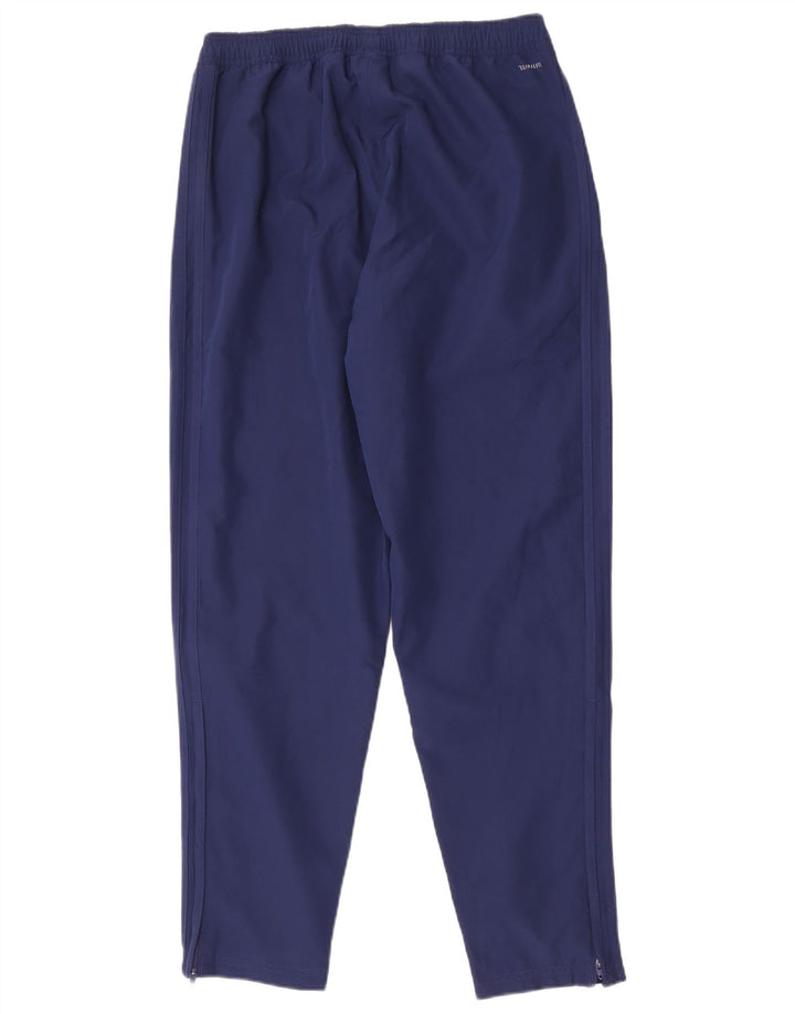 Pantaloni da tuta Adidas Climalite da uomo medi in poliestere blu navy